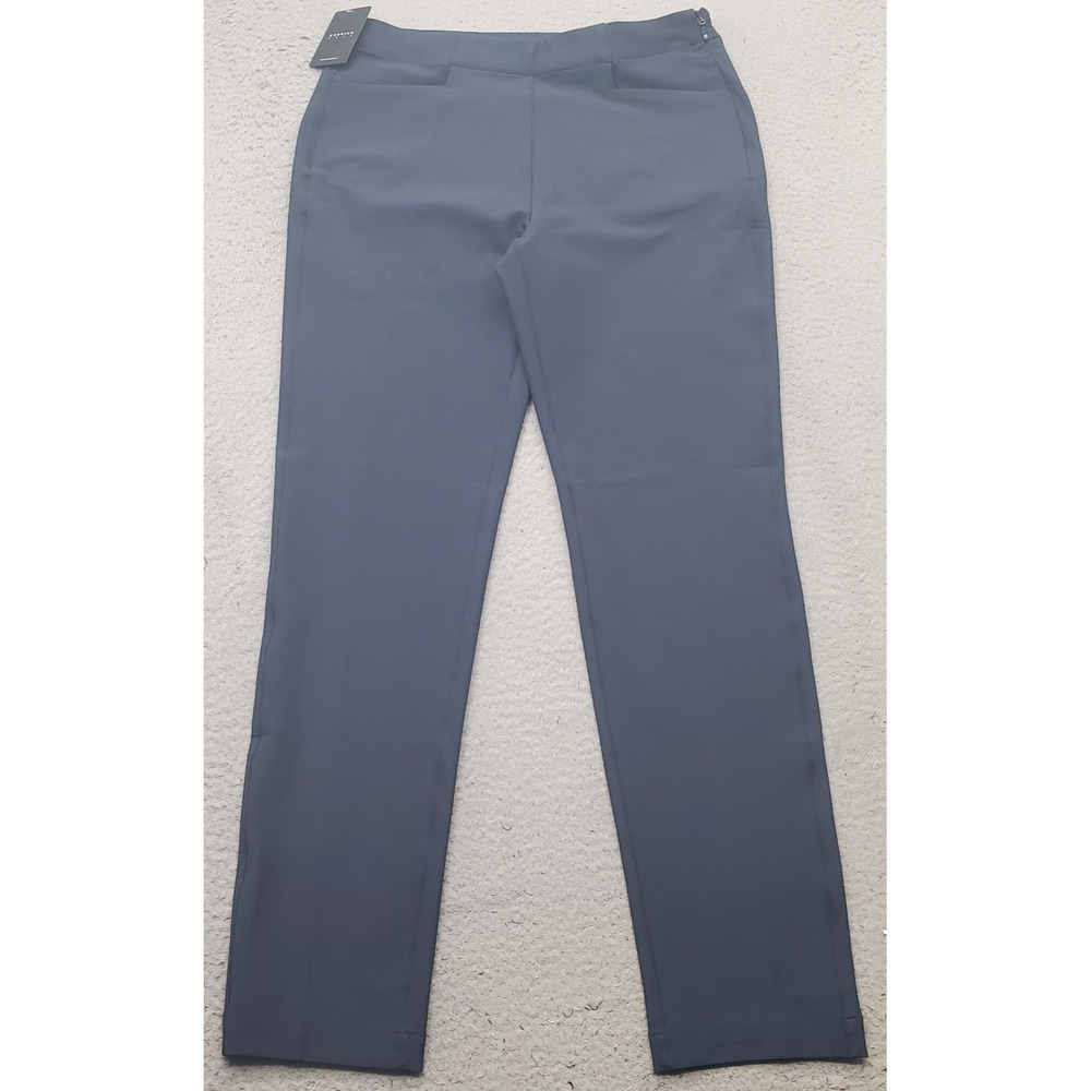 Dunning Golf Women Navy Blue Side Zip Performance Pants Size M Stretch NWT